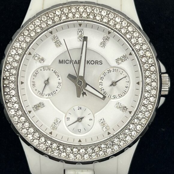 MICHAEL KORS Mini Parker MK5458 White Watch Working - Picture 7 of 8